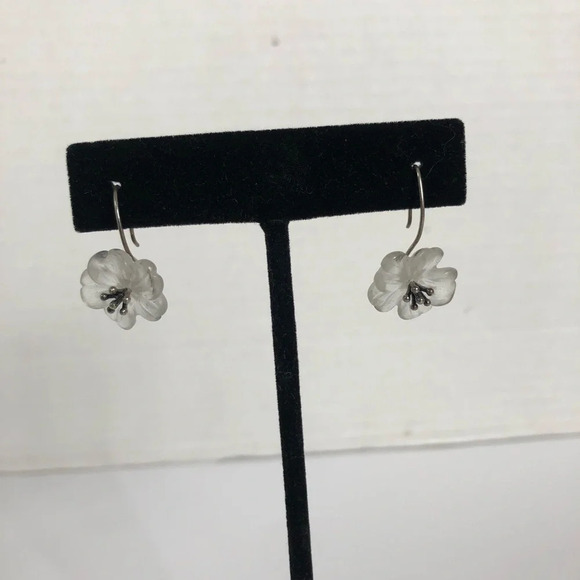 Jewelry - 925  Frosted Flower Earrings
